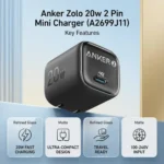 Anker Zolo 20w 2 Pin Mini Charger (A2699J11) - Image 2