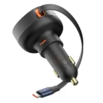 Baseus Enjoyment Pro Car Charger C+Retractable Type-C Cable 60W - Image 2