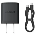 Baseus Palm Fast Charger C+U 20W US With Mini Cable USB-C T0 USB-C 60W