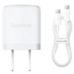 Baseus Palm Fast Charger C+U 20W US With Mini Cable USB-C T0 USB-C 60W - Image 2