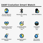 Dany Evolution Smart Watch - Image 10