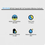Mcdodo HP-822 Speak A01 AI Translator Wireless Earbuds - Image 2