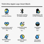 TG58 Ultra Apple Logo Smart Watch - Image 2