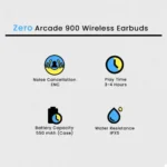 Zero Arcade 900 Wireless Earbuds - Image 2